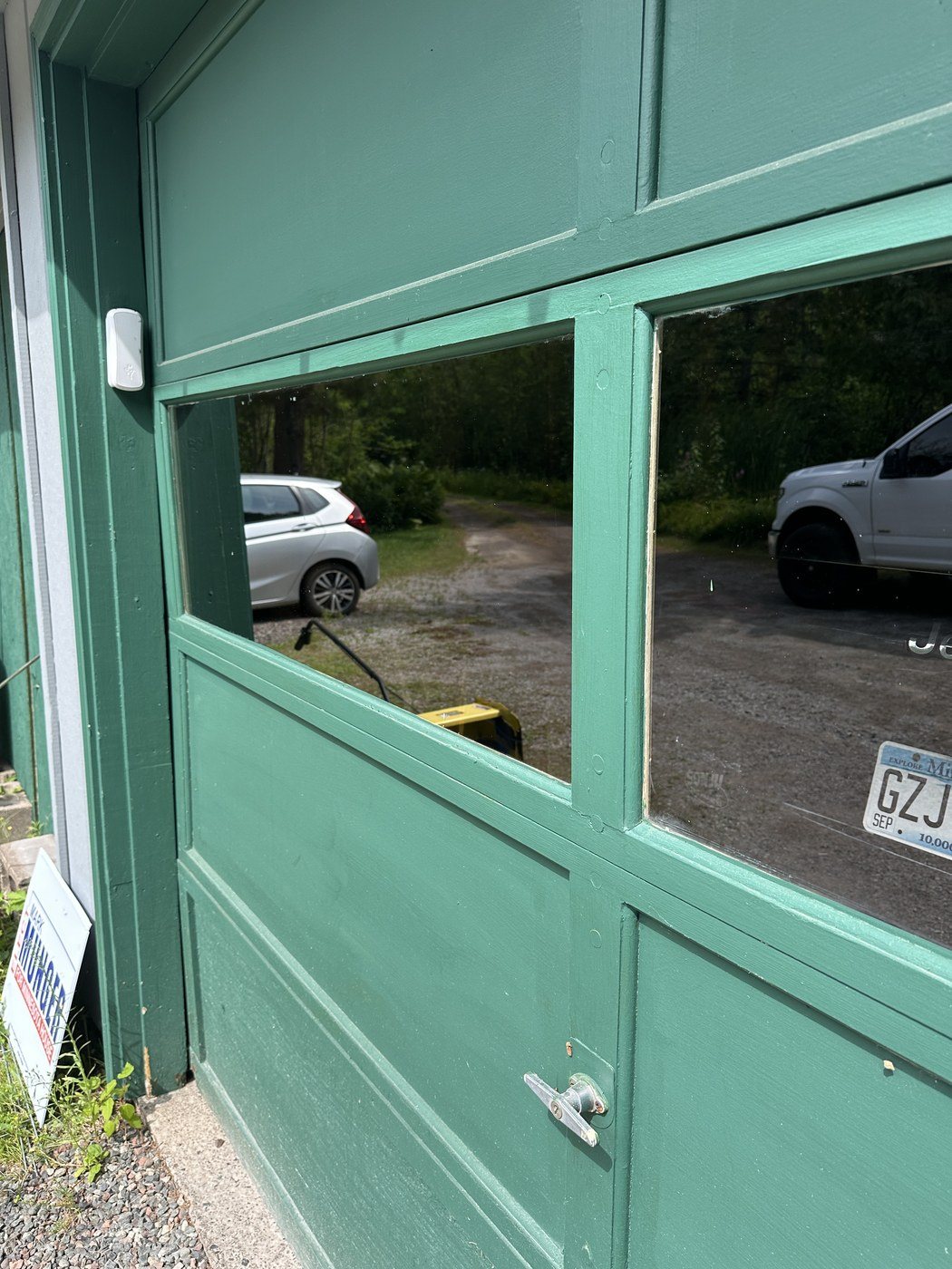 After: Garage door glass you can see through again by Clear Vue